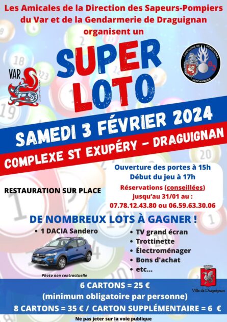 affiche-super-loto-pompiers-gendarmerie-draguignan-2024